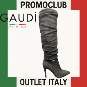 Дамски ботуши Gaudì,черни, еко велур, височина на тока 10 см,номер 38